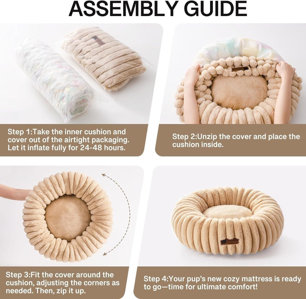Washable Round Pet Bed